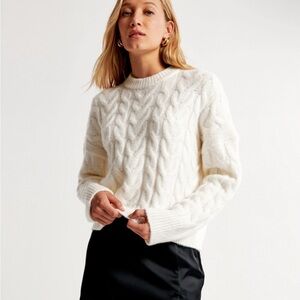 Abercrombie Cable Wedge Crew Sweater